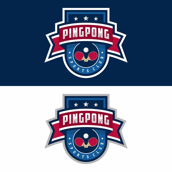 Ping Pong Sport Badge Label Logo Design Vector Template — Stockfoto
