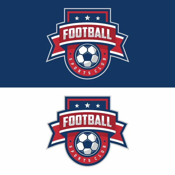 Futbol Futbol Rozeti Logo Tasarım Şablonları Spor Takım Kimlik Vektör — Stok fotoğraf