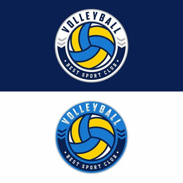 Voleybol takımının amblem logosu tasarım vektörü çizimi