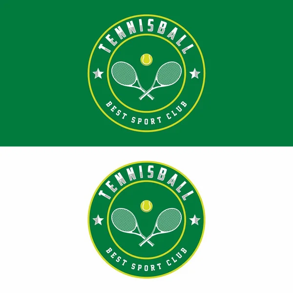 Tenis logosu. Spor rozeti. Vektör illüstrasyonu.