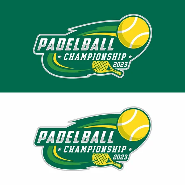 Padelball spor logosu tasarımı vektör çizimi