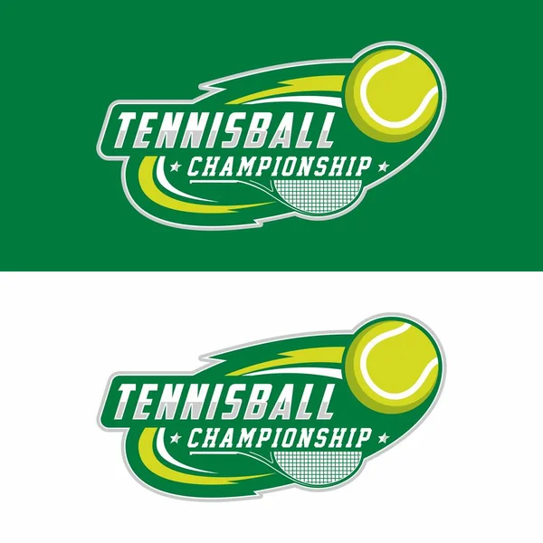 Tennisball spor logosu tasarımı vektör çizimi