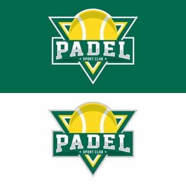 Padelball spor logosu tasarımı vektör çizimi