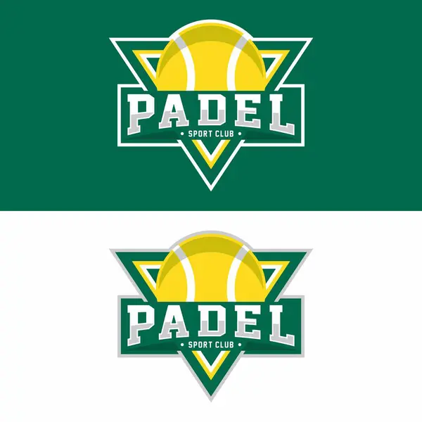Padelball sport logo design vector illustration