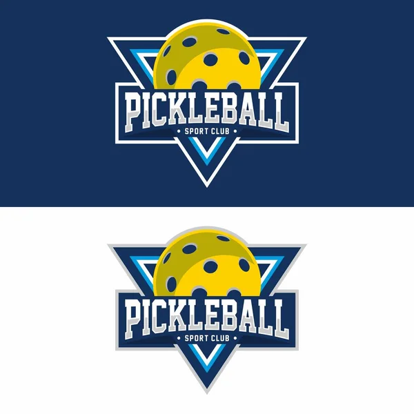Pickleball sport logo design vector illustration