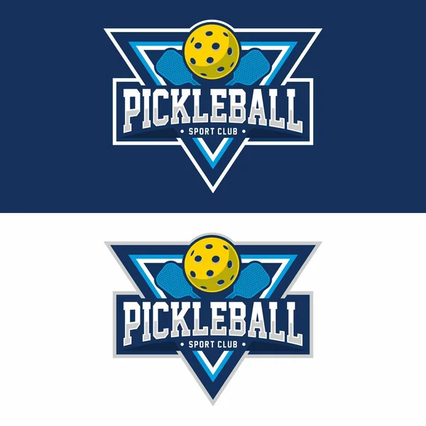 Pickleball spor logosu tasarımı vektör çizimi