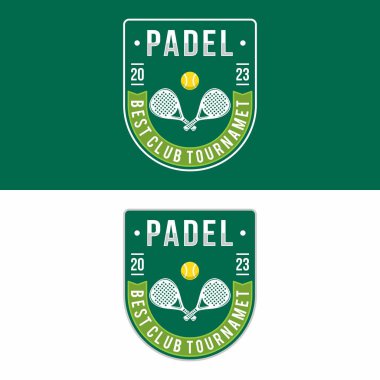Padelball spor logosu tasarımı vektör çizimi