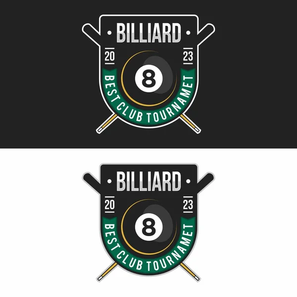 Bilhar Esporte Logotipo Design Vetor Ilustração — Fotografia de Stock