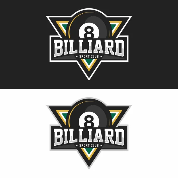 Billiard sport logo design vector illustration