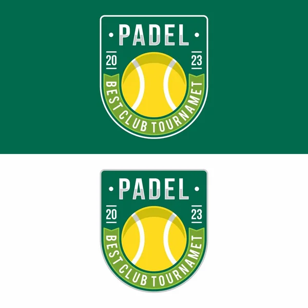 Padelball spor logosu tasarımı vektör çizimi