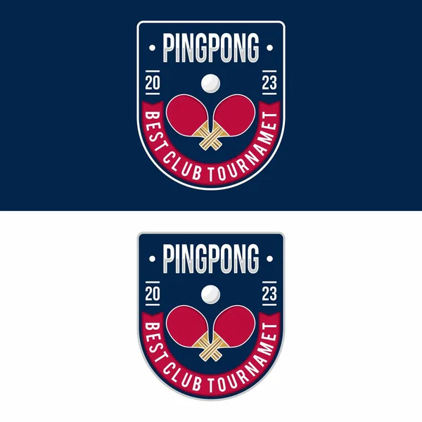 Ping pong sport logo design vector illustration