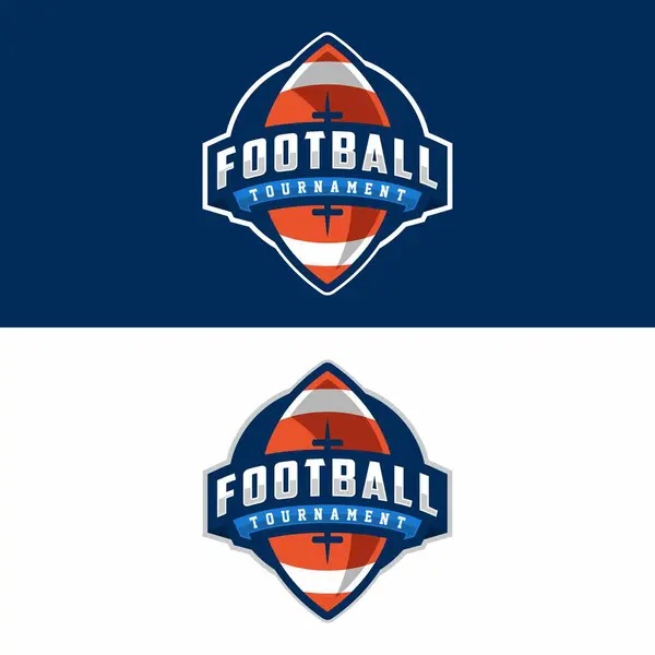 Amerikan Futbolu Logosu Tasarımı Vektör Çizimi — Stok fotoğraf