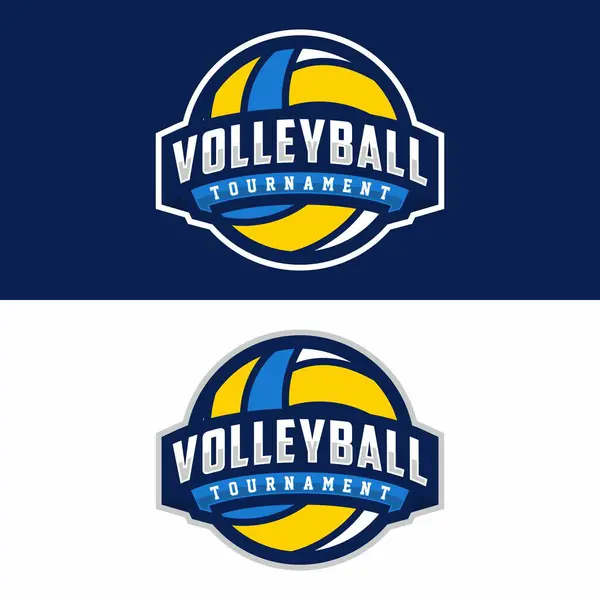 Volleyball sport logo design vector illustration