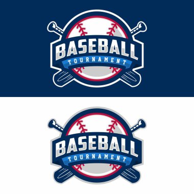 Beyzbol spor logosu tasarımı vektör çizimi