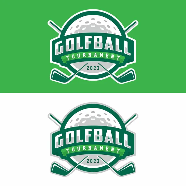 Golf sporu logo tasarımı vektör çizimi