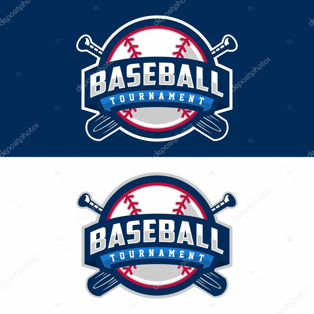 Baseball sport logo design vector illustration