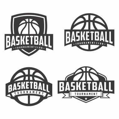 Basketbol logosu koleksiyonu, amblem seti koleksiyonları. Basketbol logosu şablon paketi