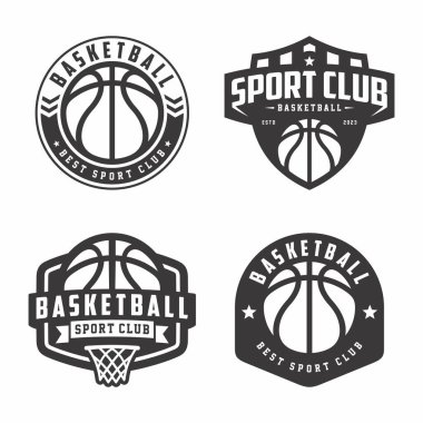 Basketbol logosu koleksiyonu, amblem seti koleksiyonları. Basketbol logosu şablon paketi