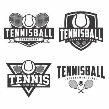 Tennisball logo koleksiyonu, amblem seti koleksiyonları. Tennisball logo rozet şablonu paketi