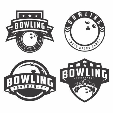 Bowling logosu koleksiyonu, amblem koleksiyonları. Bowling logosu şablon paketi