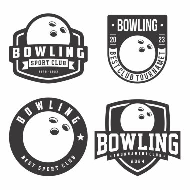Bowling logosu koleksiyonu, amblem koleksiyonları. Bowling logosu şablon paketi