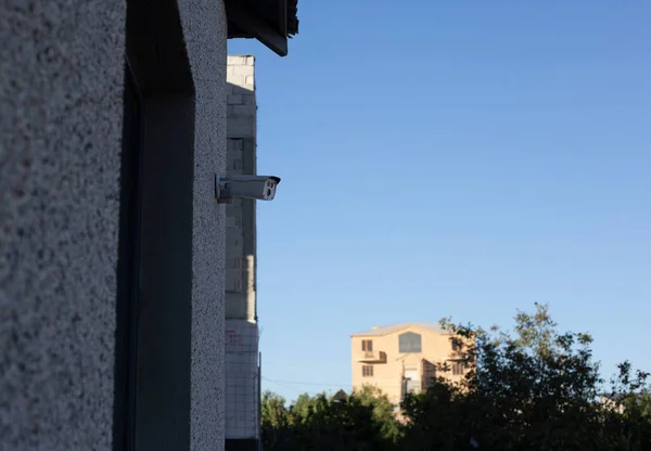 stock image modern house facade with windows.