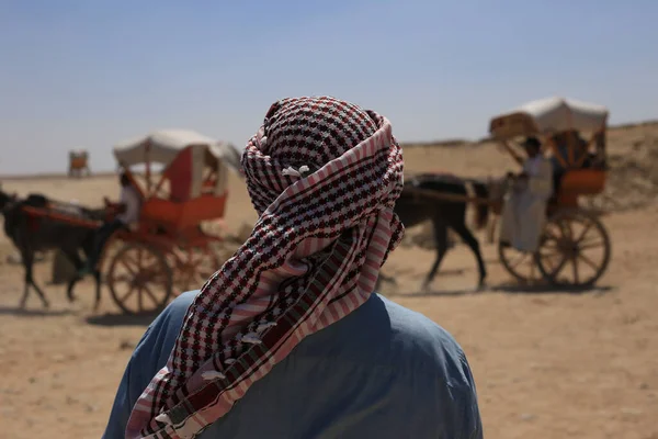Man Camel Desert Stock Picture