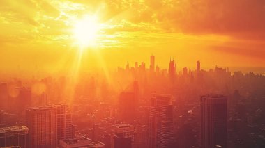 new York'ta gün batımı