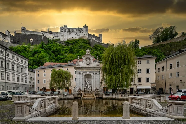 Ein Blick Auf Das Schloss Salzburg Österreich — Stockfoto