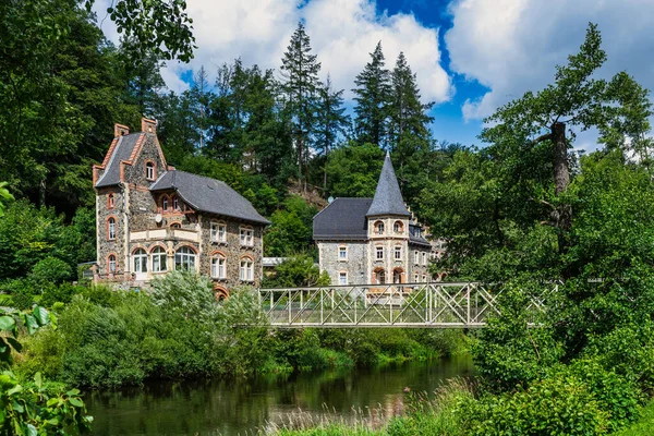 Una Vista Las Villas Treseburg Las Montañas Harz Alemania — Foto de Stock