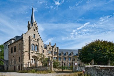 Saksonya-Anhalt 'daki Beyernaumburg Kalesi manzarası