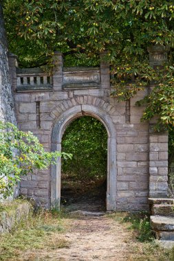 Saksonya-Anhalt 'daki Beyernaumburg Kalesi manzarası