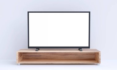 boş ekranlı modern televizyon