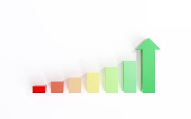 Beyaz arkaplanda iş grafiği.