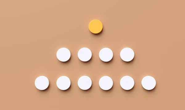Fehér Tabletta Tablettákkal Kapszulákkal — Stock Fotó