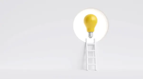 電球を使ったアイデアのコンセプト — ストック写真