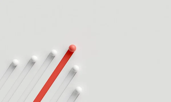 Piros Fehér Ceruzák Fehér Alapon — Stock Fotó