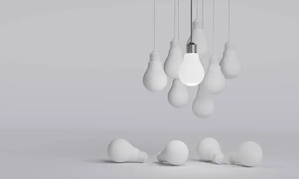 電球と白の背景 — ストック写真