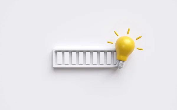 Energy Saving Lamp Yellow Light Bulb Isolated White Background — Stock Photo, Image