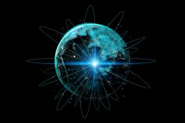 soyut tasarım ögesi mavi renkte