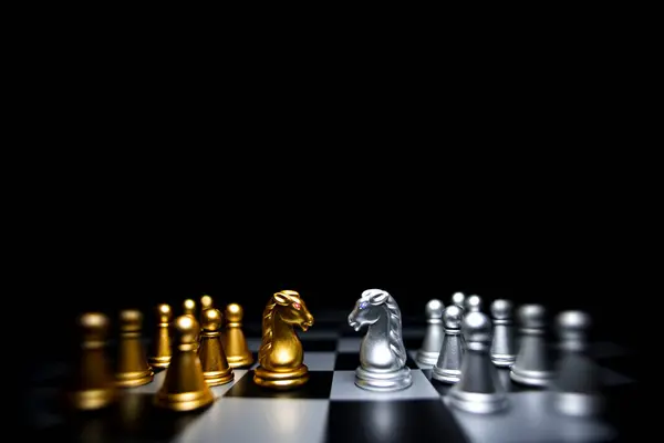 Chess Pieces Chess Board — Stock Photo, Image