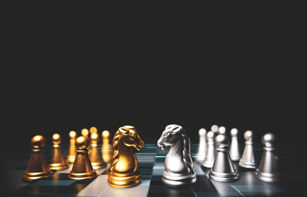 Stratejisi Başarı Konsepti Satranç Tahtası Satranç Oyunu Strateji Konsepti Satranç — Stok fotoğraf