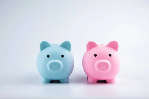 Piggy Bank Blue Background — Stock Photo, Image
