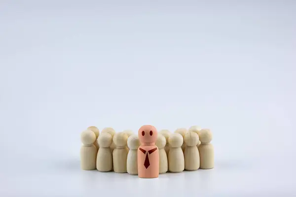 Grupo Personas Figura Una Fila — Foto de Stock