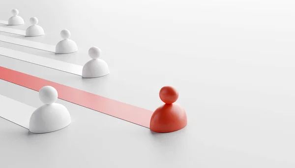 Arka arkaya üç kişi, üç boyutlu canlandırma..