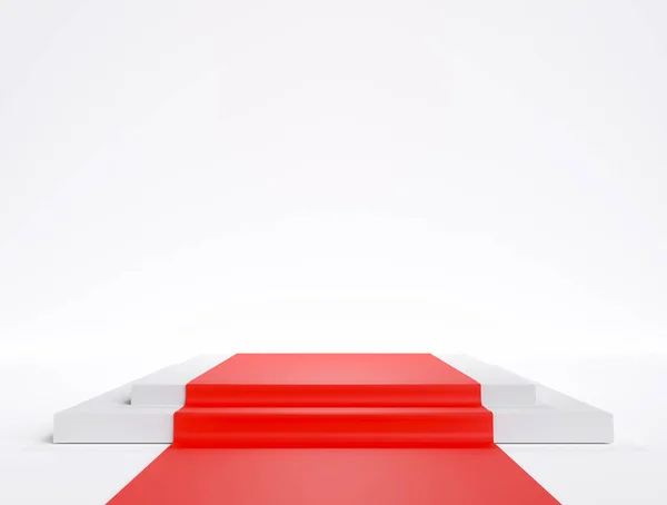 Tapete Branco Vermelho — Fotografia de Stock