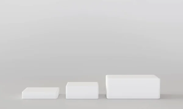 white blank square cube on white background