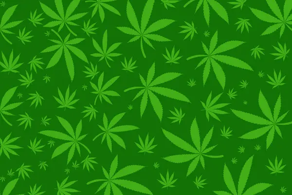 Cannabisbladets Mönster Vektor Illustration — Stockfoto