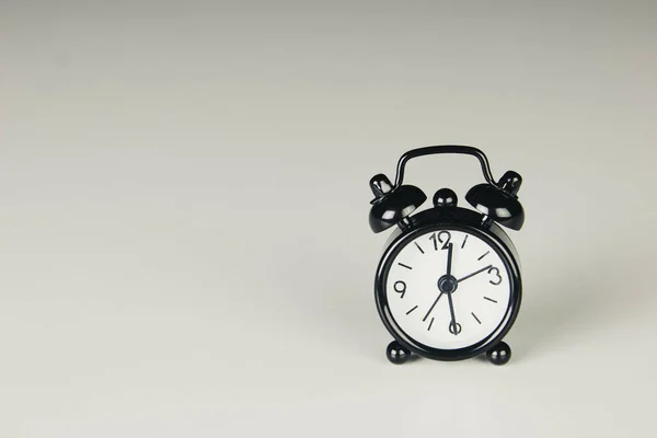 Alarm Clock White Background Copy Space Time Concept — Stock Photo, Image
