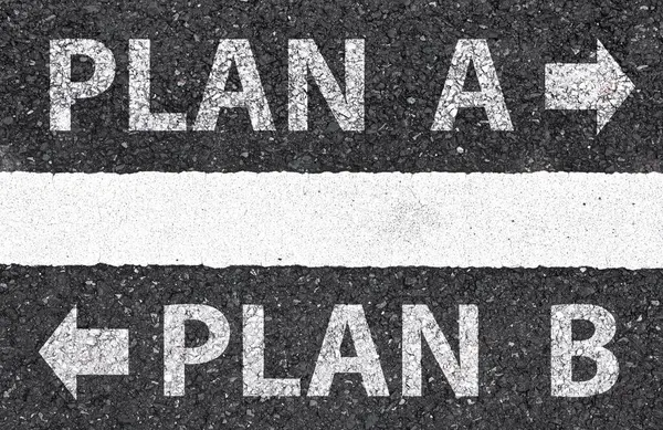 Road Marking Chalk Road Plan Strategy Plan Business Planning Challenge — Stock Photo, Image